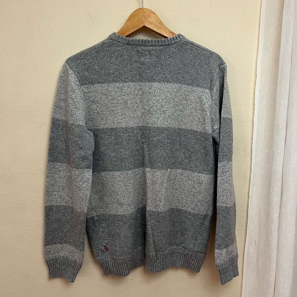 Grey striped Levis Cotton Sweater - Picture 2 of 6